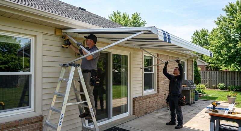 Aluminum Awning Installation in Santa Rosa, CA