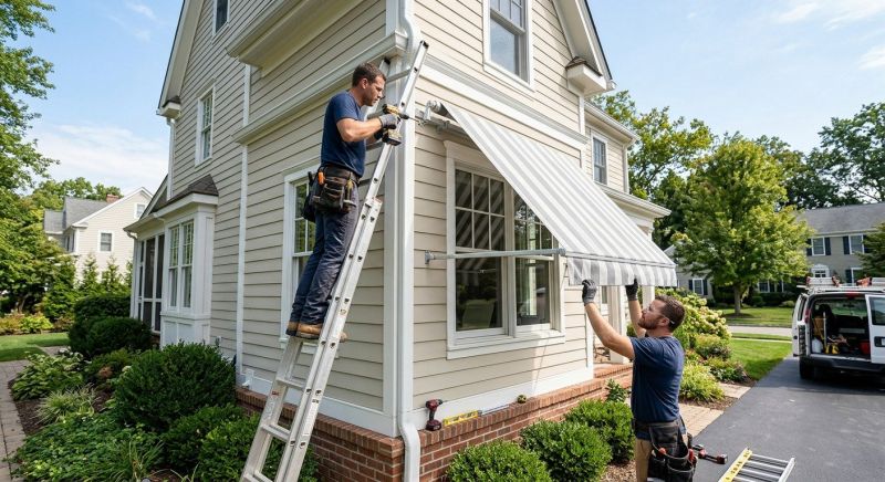 Canvas Awning Installation in Marin County, CA